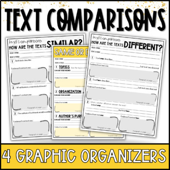 Preview of Nonfiction Graphic Organizers | Compare & Contrast | Similarities & Differences