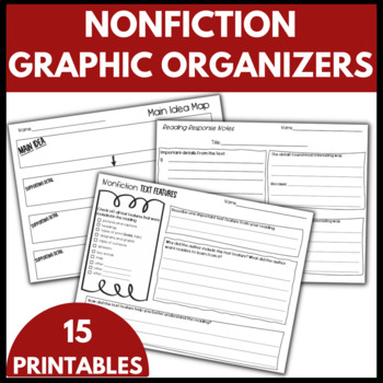 Preview of Nonfiction Graphic Organizers | Use in Any Subject