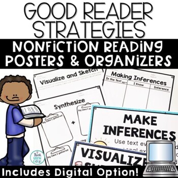 Preview of Reading Strategies Nonfiction Graphic Organizers and Anchor Charts
