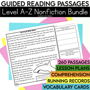 Preview of Level A-Z Nonfiction Guided Reading Passages and Comprehension Questions Bundle
