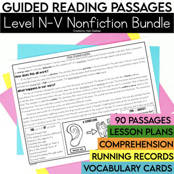 Preview of Level N-V Nonfiction Guided Reading Passages with Comprehension Questions Bundle