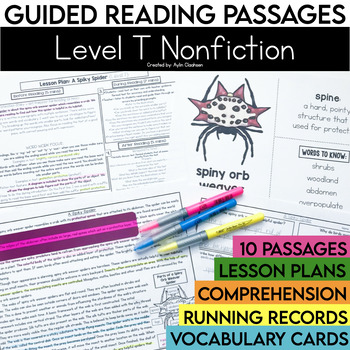 Preview of Level T 5th Grade Nonfiction Guided Reading Passages & Comprehension Questions