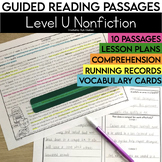 Nonfiction Guided Reading Passages | Level U | Comprehensi