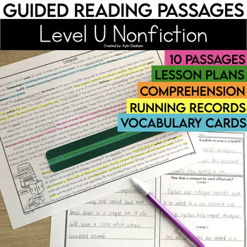 Preview of Level U 5th Grade Nonfiction Guided Reading Passages & Comprehension Questions