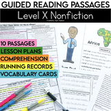 Nonfiction Guided Reading Passages | Level X | Comprehensi