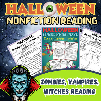 Preview of Nonfiction Halloween Reading: Zombie and Vampire Insights (Grade 6-8)