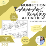 Nonfiction Independent Reading Activities | 6 Weeks, No Pr
