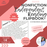 Nonfiction Independent Reading Flipbook | Print & Go, No Prep