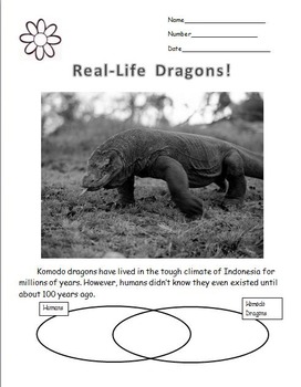 Preview of Informational Nonfiction Text Komodo Dragon Differentiated w/CCSS Assessment