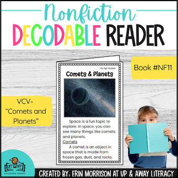 Preview of Nonfiction LIFT OFF! Decodable Reader- VCV Syllable Division- Comets & Planets