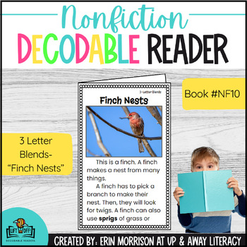 Preview of Nonfiction LIFT OFF! Decodable Reader for 3 Letter Blends- Finch Nests