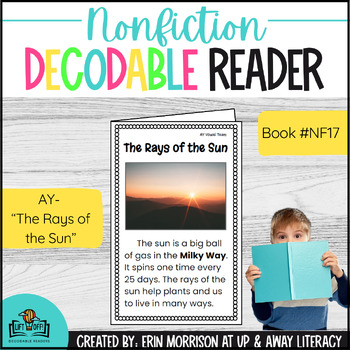 Preview of Nonfiction LIFT OFF! Decodable Reader for AY Vowel Team- The Rays of the Sun
