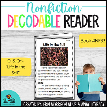 Preview of Nonfiction LIFT OFF! Decodable Reader for OI & OY- Life in the Soil