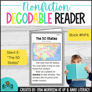 Preview of Nonfiction LIFT OFF! Decodable Reader for Silent E- The 50 States
