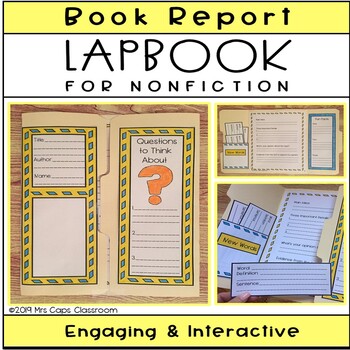 Preview of Book Report Lapbook Nonfiction 3rd & 4th Grade