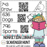 Nonfiction Library Scavenger Hunt Cards with QR Codes Printable