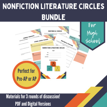Preview of Nonfiction Literature Circles Bundle: Printable PDF and Digital Resources
