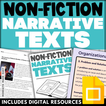 Preview of Nonfiction Narrative Organizational Structures - Real Life Narrative OSSLT OLC4O