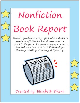 Preview of Nonfiction Newspaper Book Report