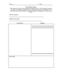 Nonfiction Note Taking Graphic Organizer