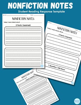 Preview of Nonfiction Note-Taking Template