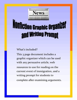 Preview of Nonfiction Persuasive Graphic Organizer and Writing Prompt
