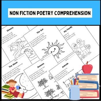 Preview of Nonfiction Poetry Reading Comprehension Passages Grade 1