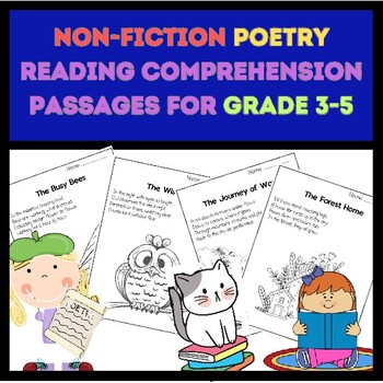 Preview of Nonfiction Poetry Reading Comprehension Passages for Grade 3-5