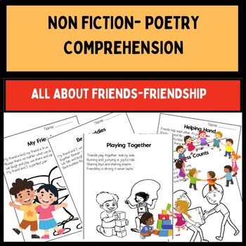 Preview of Nonfiction Poetry Reading Comprehension Passages  on friends