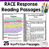 Nonfiction RACE Strategy Practice Passages Grades 3-5