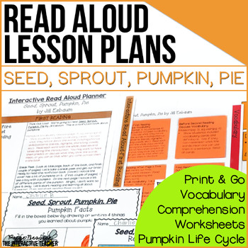 Preview of Seed, Sprout, Pumpkin, Pie: October Activities, Nonfiction Read Aloud Lessons