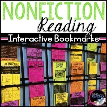 Preview of Nonfiction Reading Bookmarks for Informational Text Comprehension Response