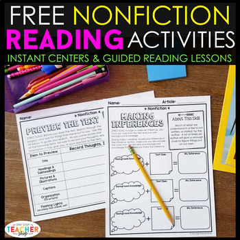 Preview of Nonfiction Reading Centers | Graphic Organizers | Google Classroom FREE