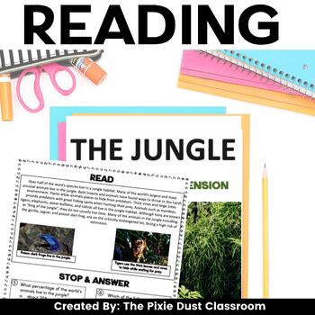 Preview of Nonfiction Reading Comprehension Worksheets Using Text Evidence Writing Activity