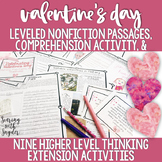 Valentine's Day Nonfiction Reading Comprehension: Leveled 