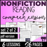 Nonfiction Reading Comprehension Passages: Animals & Geography 6th-7th Grade 