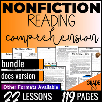 Preview of 2nd 3rd Grade Nonfiction Reading Comprehension Passages and Questions