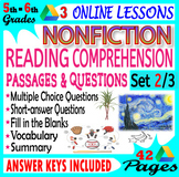 Nonfiction Reading Comprehension Passages and Questions. S