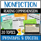 Nonfiction Reading Comprehension Passages and Questions wi