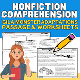 Nonfiction Reading Comprehension & Science Packet: Gila Mo