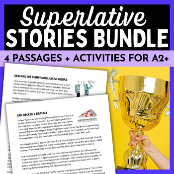 Preview of World Records Bundle | ESL Reading Comprehension for Adults and High School