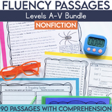 Nonfiction Reading Fluency Passages Bundle | Level A-V | C