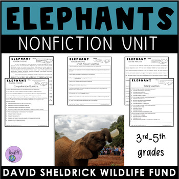 Preview of Elephant Nonfiction Unit