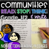 Nonfiction Reading Passages 1st grade ~  Communities Readi