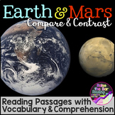 Solar System Reading Passages: Earth & Mars Compare & Contrast