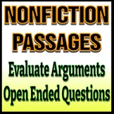 Evaluate Arguments Nonfiction Passages Open Ended Question
