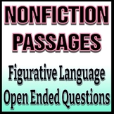 Nonfiction Reading Passages Figurative Language Open Ended