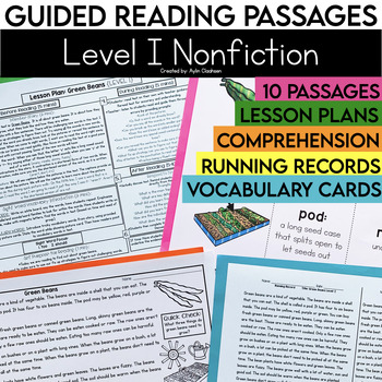 Preview of Level I Nonfiction Guided Reading Passages with Comprehension Questions