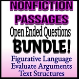 Nonfiction Reading Passages Open Ended Questions BUNDLE!