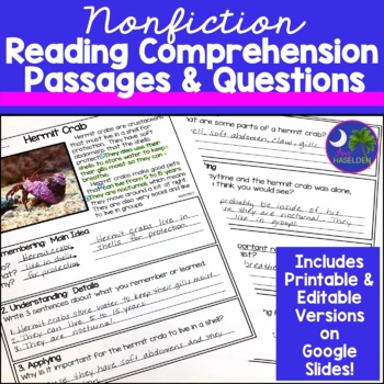 Preview of Nonfiction | Nonfiction Reading Passages and Questions Printable and Digital